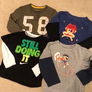 4 long sleeved tees for boys